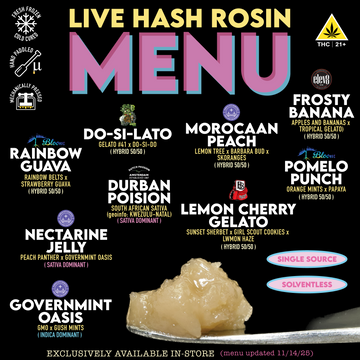 ROSIN MENU