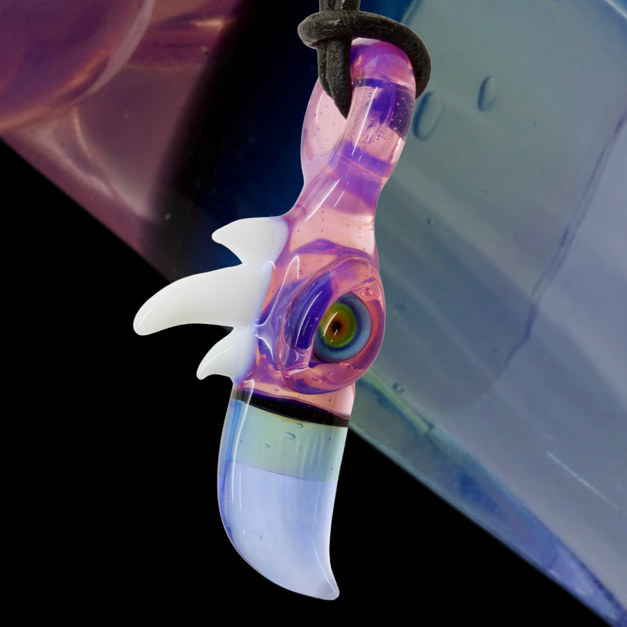 Toucan Head Pendant #1 by RJ glass